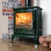 Emerald Green - Ecosy+ Rock Landscape 5kw - Defra Approved - Eco Design Ready - Multi-Fuel Stove - Cast Iron